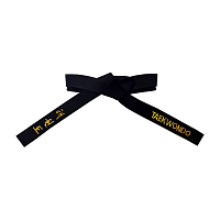 Пояс для кимоно, 5 см, TAEKWONDO, 2 вышивки, Россия