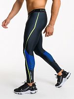 Леггинсы мужские Athletics с синими и желтыми вставками