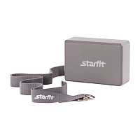 Блок для йоги + ремень FA-104 EVA Starfit